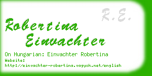 robertina einvachter business card